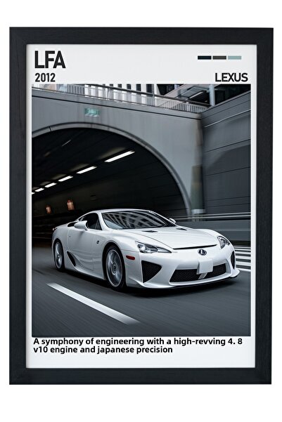 gxe.art Pictură cu poster cu rame din lemn Lexus LFA – V10 Supercar