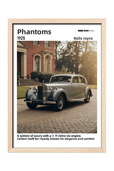 gxe.art Pictură cu cadru din lemn Rolls-Royce Phantom – Ultra lux