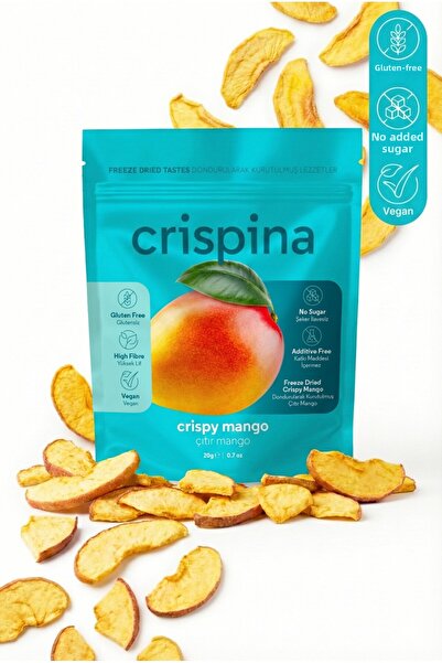 Crispina Daily مانجو مجفف بالتجميد 20 جرام - فاكهة مجففة بالتجميد بدون إضافة سكر