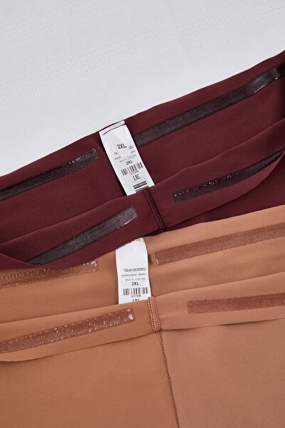 Trendyol Curve Μπορντό-Πολύχρωμο Σετ 2 Μπόξερ Micro Ψηλόμεσο Χωρίς Ραφές Μεγάλο Μέγεθος TBBAW26CM00012