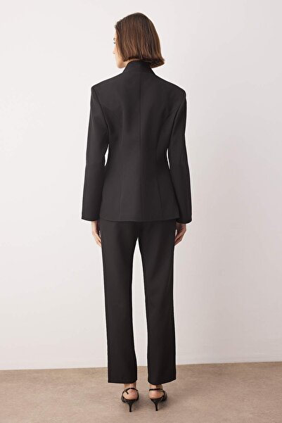 Trendyol Collection Black Button Detailed Woven Bottom-Top Two-Piece Suit Twoaw26Au00153