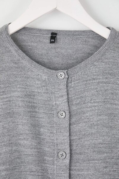 Trendyol Curve Μπλε-Γκρι Διπλό Πακέτο Πλεκτό Πλεκτό Πουλόβερ με λαιμόκοψη TBBAW26AV00044