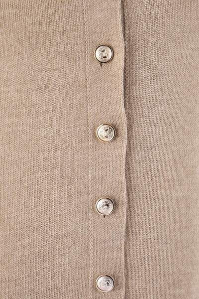 Trendyol Curve Stone Basic Cardigan-Blouse 2-Piece Set Knitwear Cardigan Tbbaw26Av00046