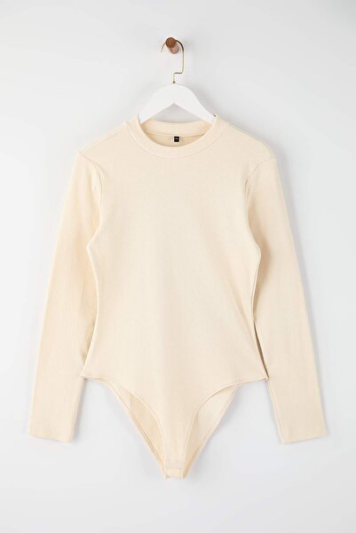 Trendyol Curve Bordaux-Stein 2er-Pack Slim Snap-Fit Stehkragen-Rippstrick-Elastischer Strickbody TBBAW26CS00012