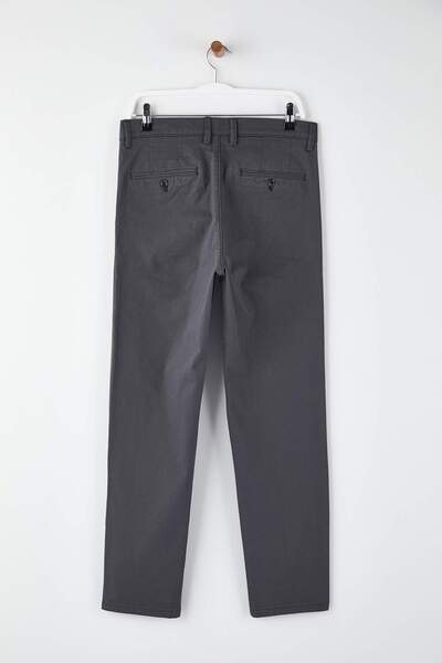 Trendyol Collection Ανδρικό υφασμάτινο παντελόνι ανθρακί TMNAW26PL00029