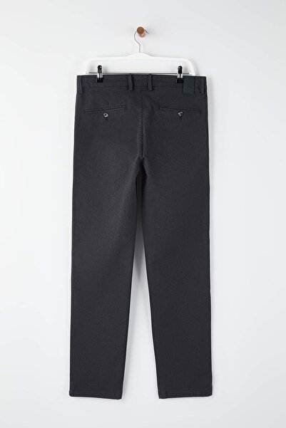 Trendyol Collection Ανδρικό υφαντό παντελόνι σε σκούρο γκρι TMNAW26PL00032