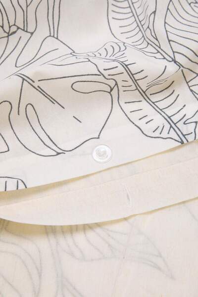 TRENDYOLMİLLA HOME Doppelbett-Bettbezug-Set mit Blumenmuster, leicht zu bügeln, TPHAW26CKN00000