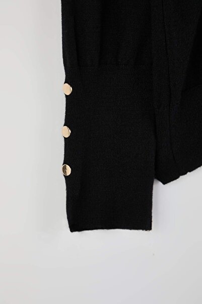 Trendyol Curve Black Mercerized Look Premium Yarn / Special Yarn Basic Knitwear Sweater Tbbaw26An00068