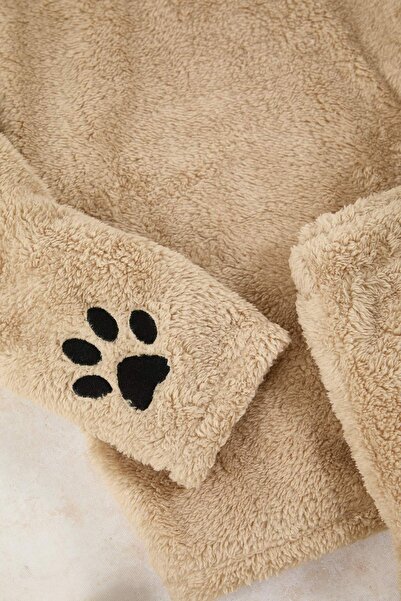 TRENDYOLKIDS Beigefarbenes Mini Me gestricktes Unisex-Kinderpyjama-Set