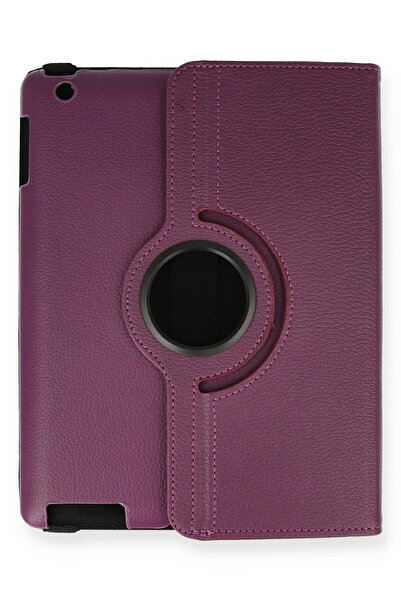 NewFace حافظة جلدية لجهاز آيباد 4 9.7 من RDBYDN، حافظة جلدية 360 درجة (172424) - لون أرجواني