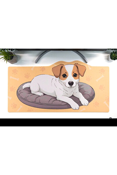 QwertyKey Deskmat Mousepad Dog Joy 4mm stitched edges