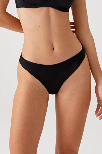 Pierre Cardin Γυναικεία οικονομική συσκευασία 5 τεμαχίων Μαύρο 2057 ψηλό πόδι κλασικό βαμβακερό βασικό εσώρουχο