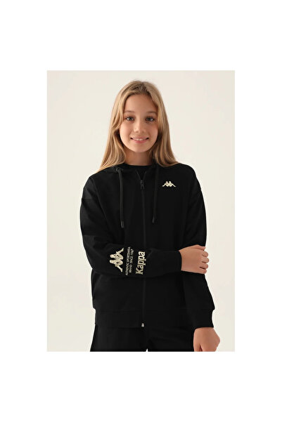 Kappa ΦΟΥΤΕΡ ΚΟΡΙΤΣΙΑΣ FULLZIP - ΜΑΥΡΟ