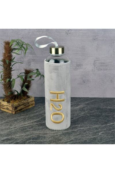 Tohana Glass Flask with Plush Cover 600 ml Gray