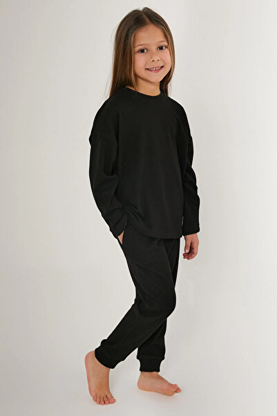 Rolypoly Black Girl's Long Sleeve Pajama Set