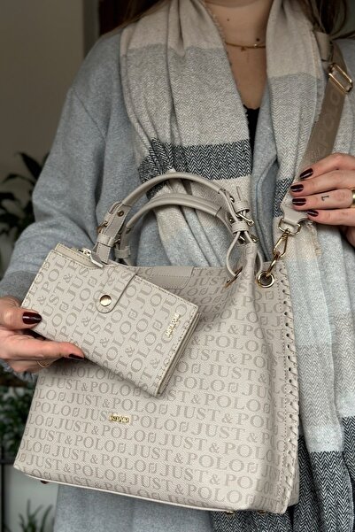 Just Polo El Yapımı Büyük Boy 5 Bölmeli Örgülü Salaş Model Kadın Omuz Çantası...