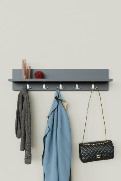 Victor Vallery Antrasit Portmanto Askılık 5 Kancalı Antre Hol Banyo Askılığı ...