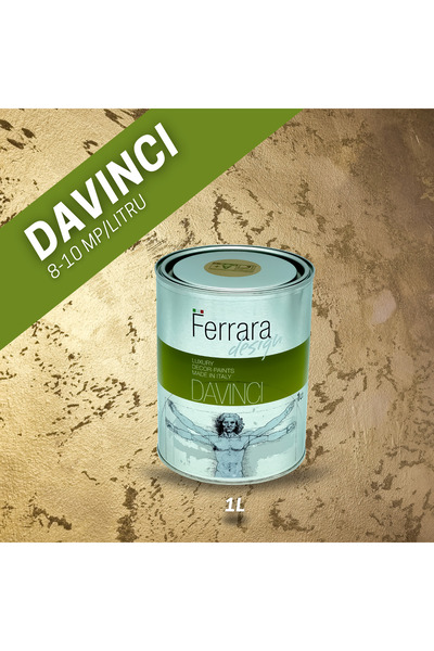 Ferrara Design Vopsea decorativa perlata Davinci, Ferrara Design, cod DAO34, 1lt