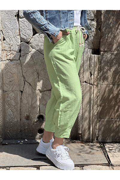 Lady Pixie Жіночі штани з еластичним поясом і підвернутими штанинами