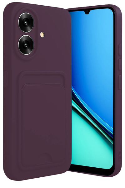 NewFace سيليكون متوافق مع هاتف Realme Note 60 مع بطاقة كيلفن - (95235) أرجوان...