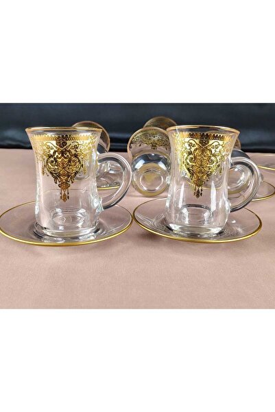 AR HOME Gold Decal Tea Set 12 Pcs