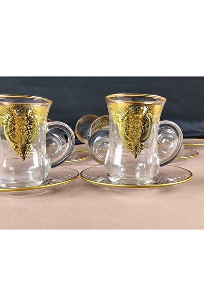 AR HOME Gold Decal Tea Set 12 Pcs