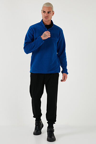 Buratti Regular Fit Anti-Pilling Non-Pilling Mock Neck Cold-Proof Fleece-Lined Fleece Men's Pola