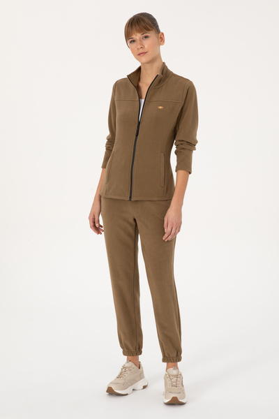 U.S. Polo Assn. Kadın Haki Polar Jogger Eşofman Altı 50318758-VR027