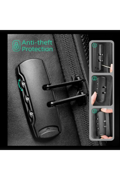 Zimtal Anti-Theft Waterproof Laptop Backpack with USB Charging Port and TSA Lock, Fits 15.6-inch