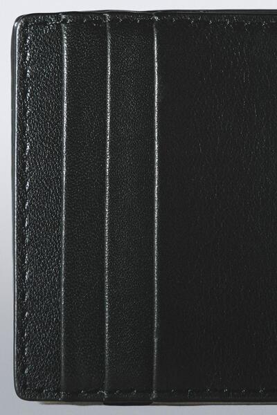 Massimo Dutti Napa deri dikey "sihirli" cüzdan