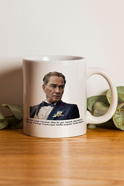 gavebutik "Atatürk" Baskılı Hediyelik Kupa Bardak D