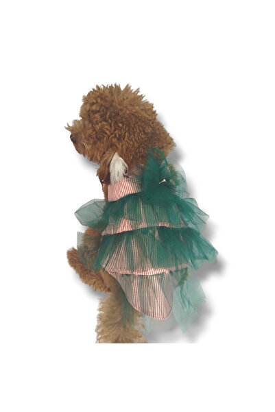 STE Dişi Köpek Elbisesi – Yeşil Tüllü – Şık ve Rahat