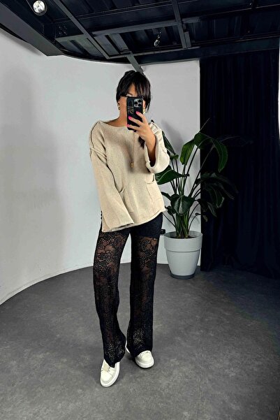 Lady Pixie Pulover de tricotaj - cu detaliu cusătură inversă