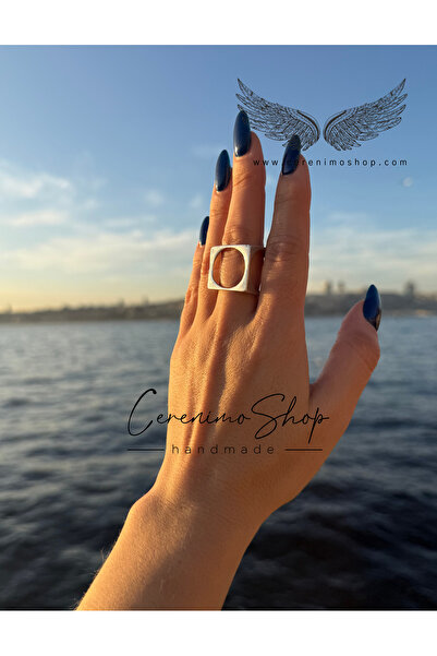 Cerenimo Shop خاتم هندسي عتيق مصنوع يدويًا