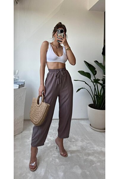 Lady Pixie Панталон Seersucker Shalwar със странични джобове