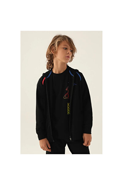 Kappa ERKEK ÇOCUK FULLZIP SWEATSHIRT - SİYAH