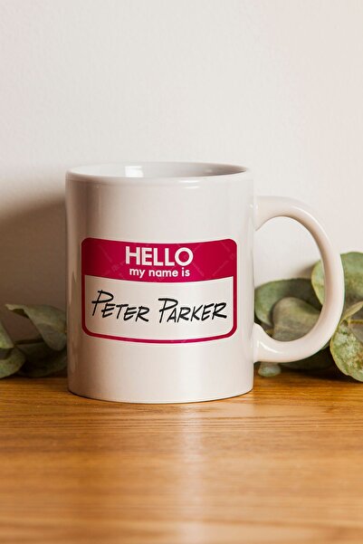 gavebutik كوب هدية مطبوع عليه عبارة "Hello My Name Is Peter Parker