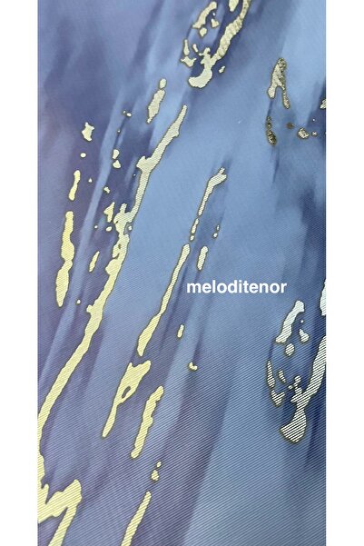 DERYA Gold Gilded Iridescent Shiny Marble Pattern Fabric Lining Washable Pvc Oilcloth Tablecloth