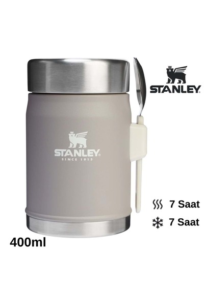 Stanley Classic Legendary Kaşıklı Yemek Termosu 0.4L Termos Kamp Matara GRİ
