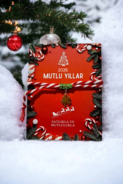 Goldesing 2026 Yeniyıl Hediyesi Dört Yapraklı Yonca Ve Kırmızı-beyaz Ip Yılbaşı Şans Bilekliği,