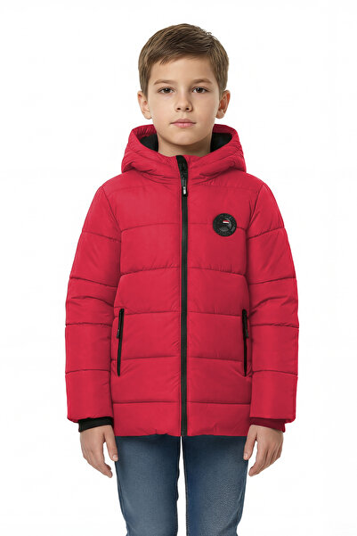 QAWWA Khaki Boy's Jacket - Water and Windproof, Thick Fleece, Hooded