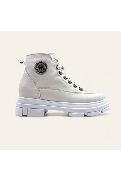 Guja حذاء نسائي من الدانتيل المطاطي باللون البيج