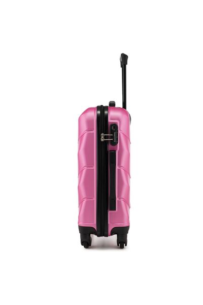 zagatto Troler Cabina, Roz, 55x40x20 cm, Troller, Bagaj de mana, Valiza Cabina, 4 Roti, Cifru, ABS, ZG504