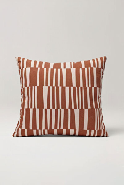 viki concept خطوط إيقاعية - غطاء وسادة بنمط إسكندنافي مقاس 45 × 45 سم