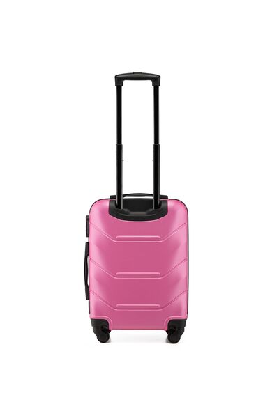 zagatto Troler Cabina, Roz, 55x40x20 cm, Troller, Bagaj de mana, Valiza Cabina, 4 Roti, Cifru, ABS, ZG504