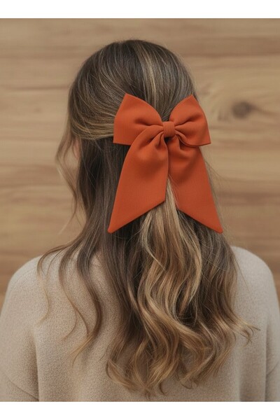 Toka Delisi Moda Turuncu Renk Kadin Renkli Otomatik Fiyonk Toka, El Yapımı Ge...