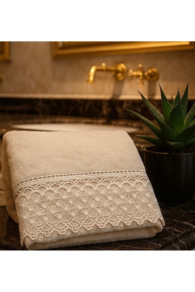 Çeyiz Bahçesi Απαλό βελούδινο πετσέτα χεριών 50&90