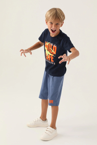 Rolypoly Boy's capri set - navy blue