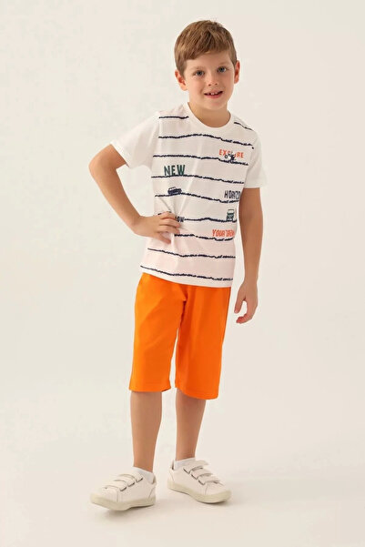 Rolypoly Boy's White Capri Set