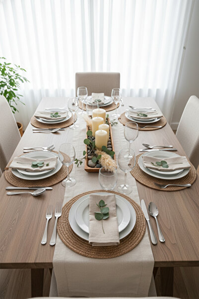 monovia 2’li Kırçıllı Bej Rengi 33 cm Polyester Kordon Yuvarlak Supla – Ameri...